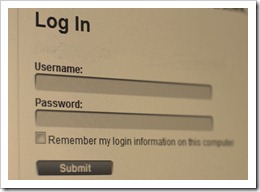 computer login password and username